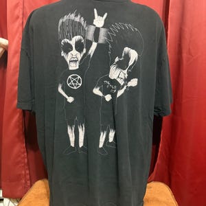 Beavis And Butthead Tshirt Black Metal Goth Band Tee Grail
