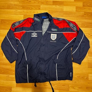 Vintage England Green Flag Jacket 90’s Umbro Football Windbreaker Streetwear Grail