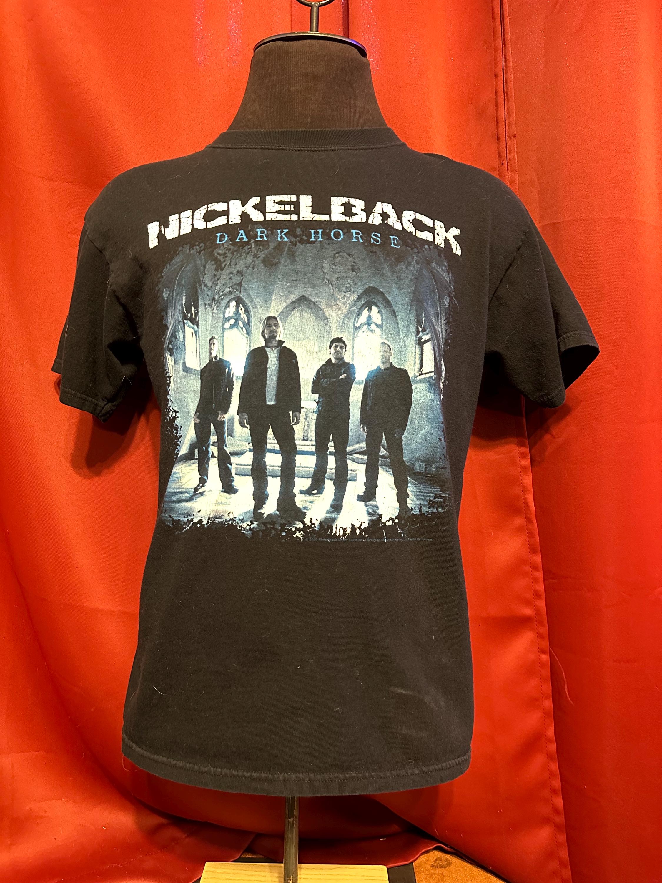 Nickelback Dark Horse Tshirt Y2K Concert Tour Band Tee Streetwear 