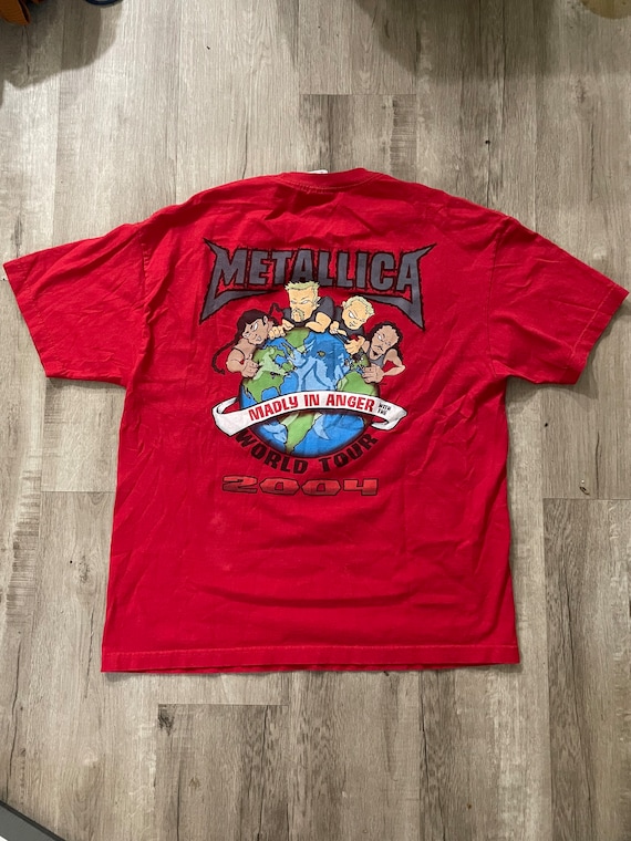 Metallica Madly in Anger With the World Tour Shirt Band Tees Heavy