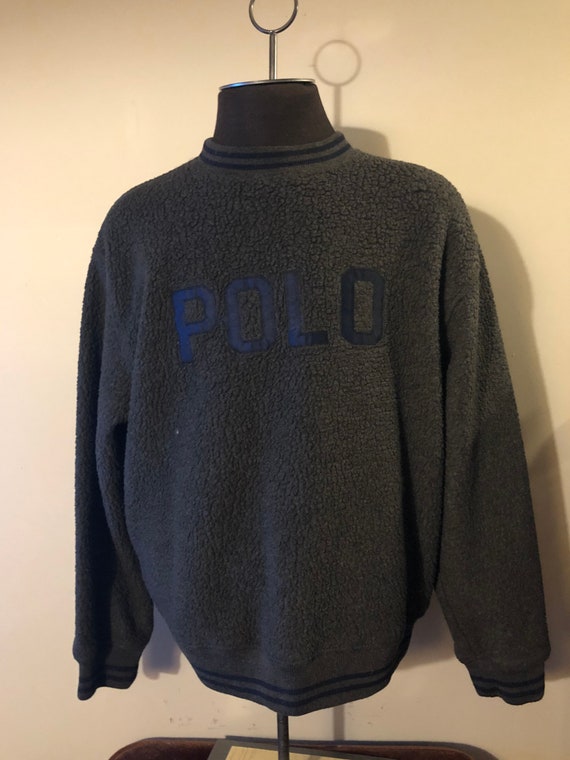 Vintage Ralph Lauren Polo Sweatshirt Deep Pile Fl… - image 2