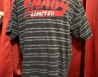 VTG Shady Ltd Shirt Eminem Logo Y2K Black Tshirt Tee Sz M Slim