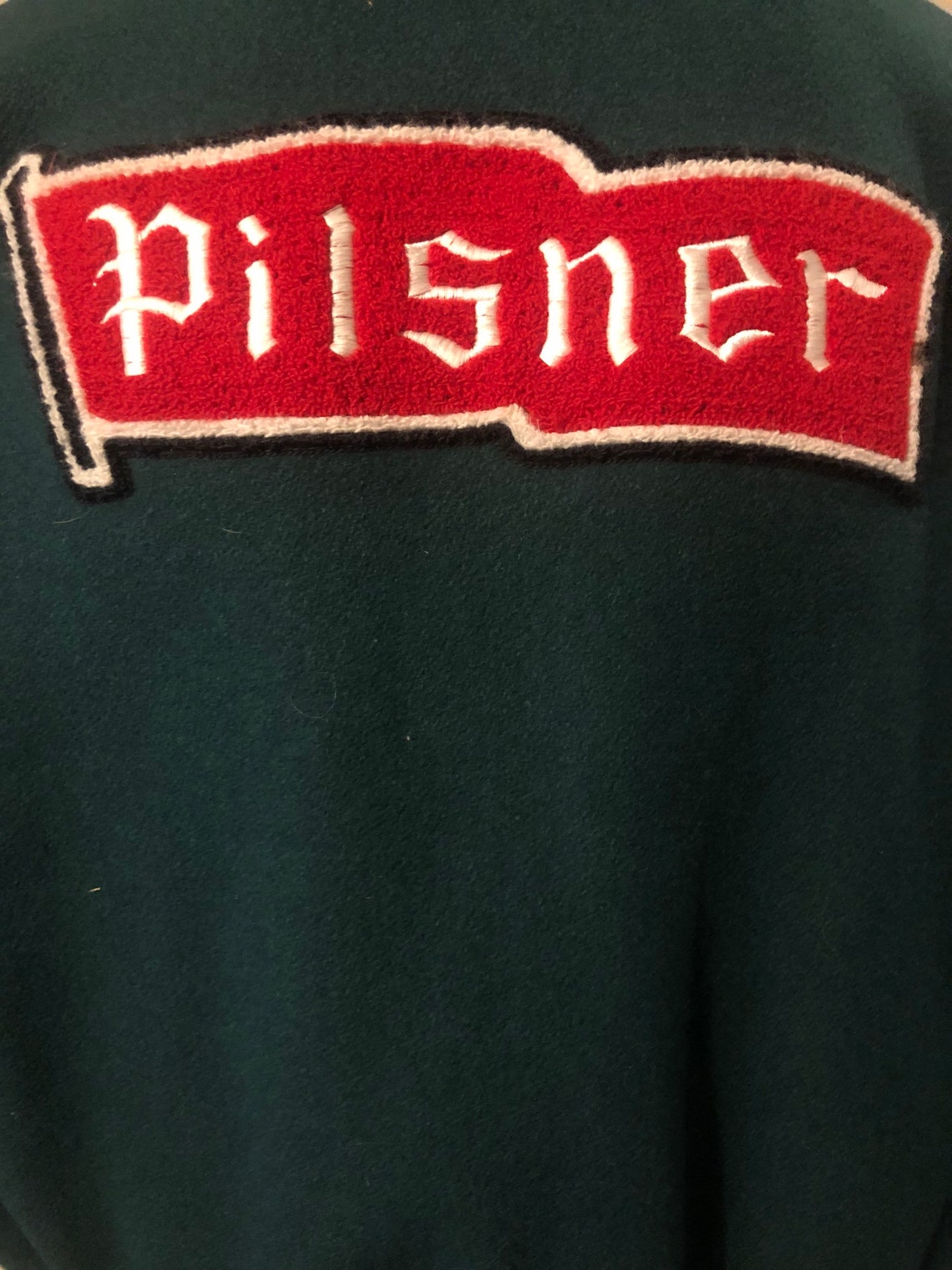 Vintage Pilsner Beer Jacket Varsity Style Letterman Fubar Etsy