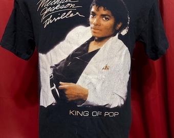 Vintage Michael Jackson Tshirt Y2K Thriller Album Cover Tee King of Pop Band Tee