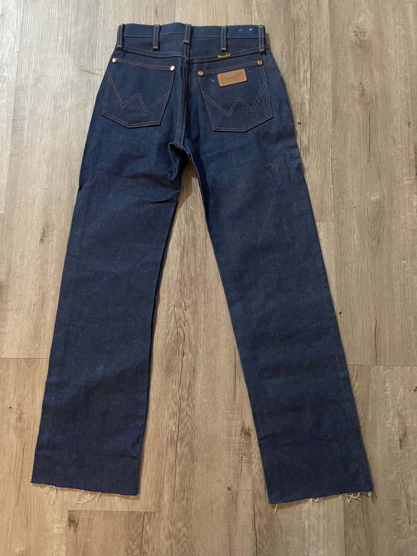 Vintage Wrangler Jeans 1950s Raw Denim Indigo No Hemline Blue - Etsy