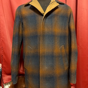 Vintage Pendleton Kappa Vändbar Ullpläd 70-tals Minimalistisk Chic