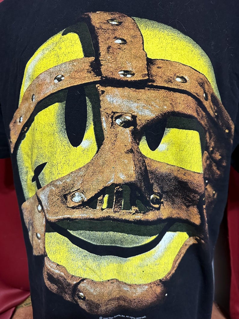 Vintage Mankind Smiley Face Mask Tshirt 90’s WWF WWE Attitude Era ...