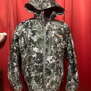 SITKA Jetstream Jacket Y2K Optifade Camouflage Hunting Coat Outerwear Grail