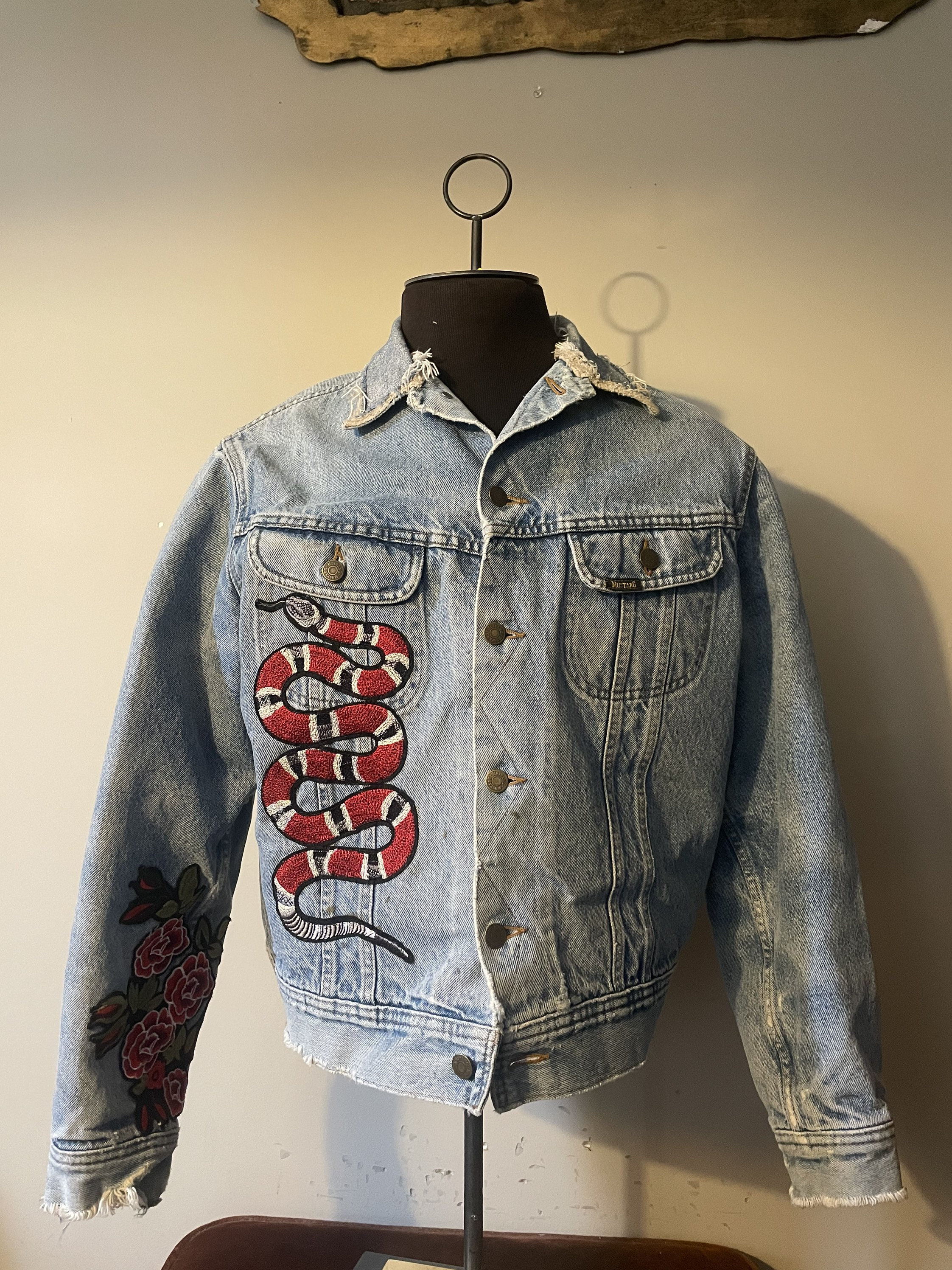 Custom gucci shop denim jacket