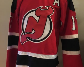 90s New Jersey Devils Center Ice Ccm Hockey Jersey Size Xl 