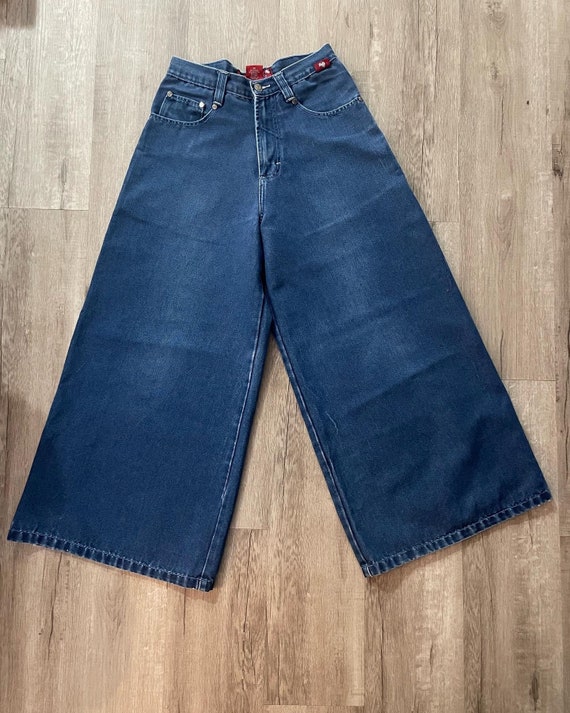Vintage Snake Eyes Jeans Super Wide Leg Rave Pants 90s