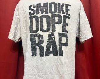 Vintage Smoke Dope Rap T-shirt Y2K Streetwear Rap Tee Grail