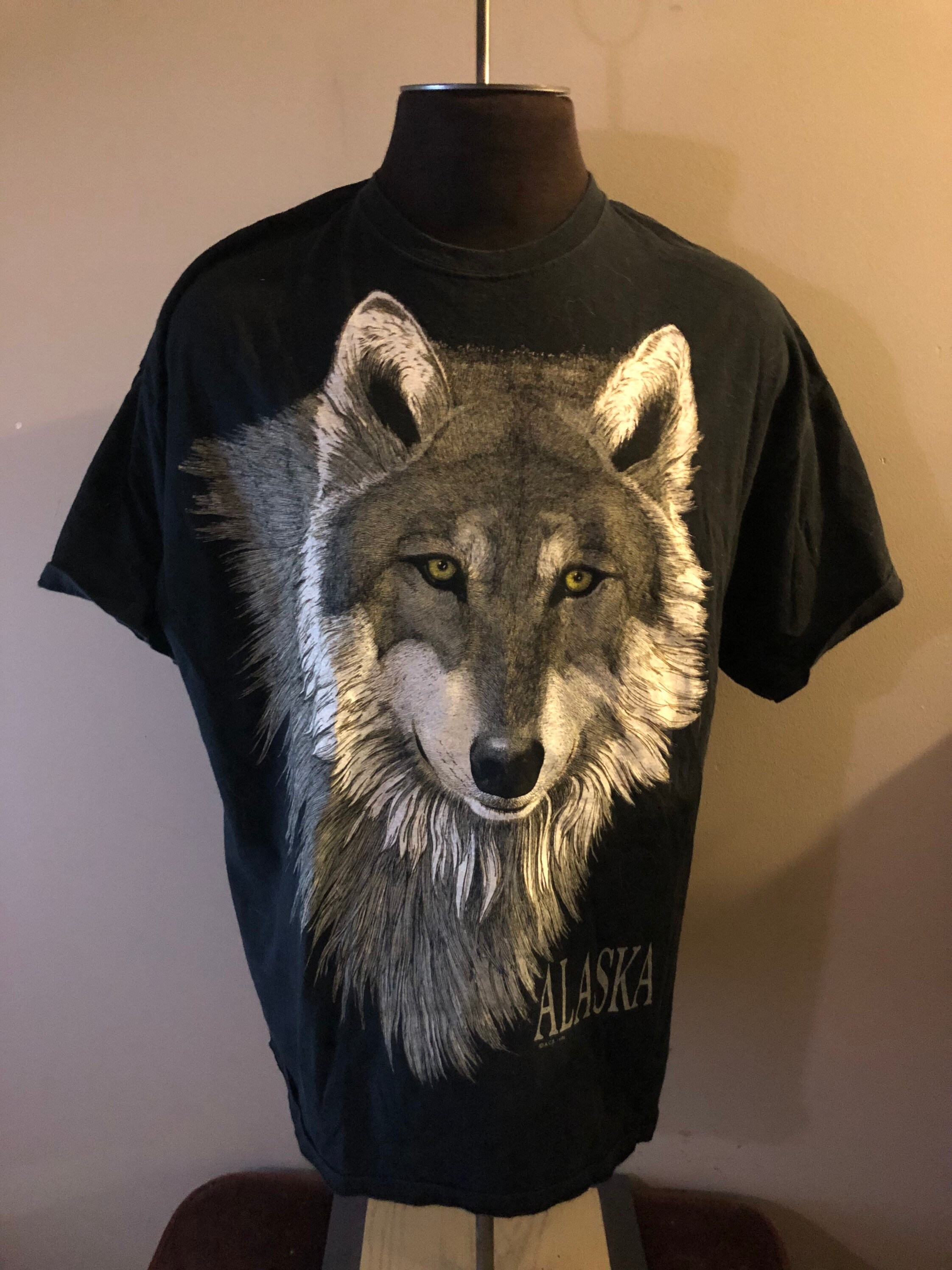 Vintage Wolf Shirt 90s Alaska Souvenir 