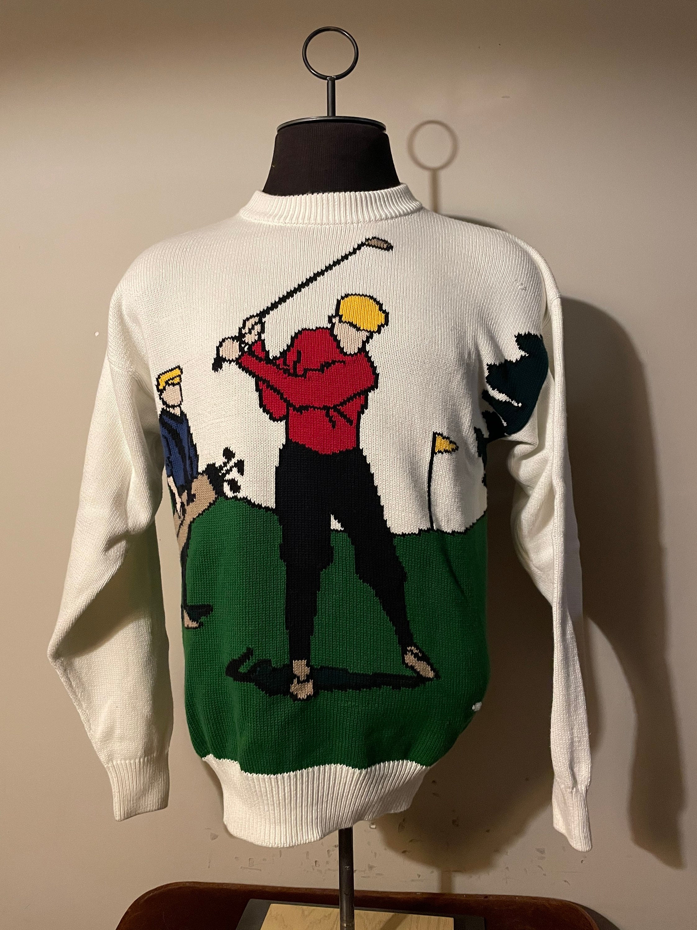 Vintage Jantzen Sweater 90s Golf Grail All Over Print - Etsy Vintage Jantzen Sweater 90s Golf Grail All Over Print - Etsy