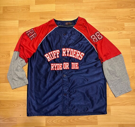 Vintage Ruff Ryders Jersey Shirt Y2K Rap Tee Long Sleeve