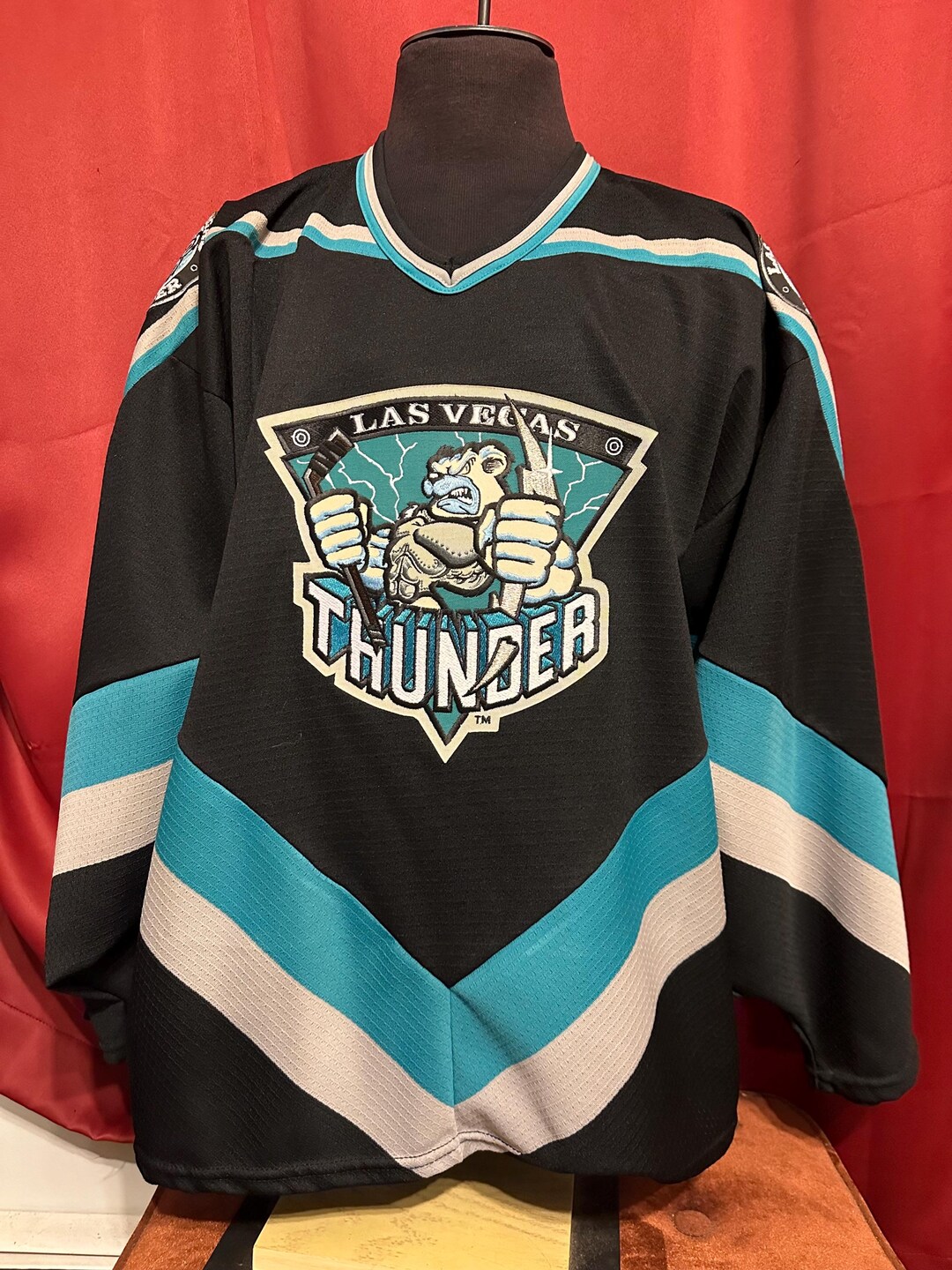 Vintage Las Vegas Thunder Jersey IHL Hockey Collectible Sportswear