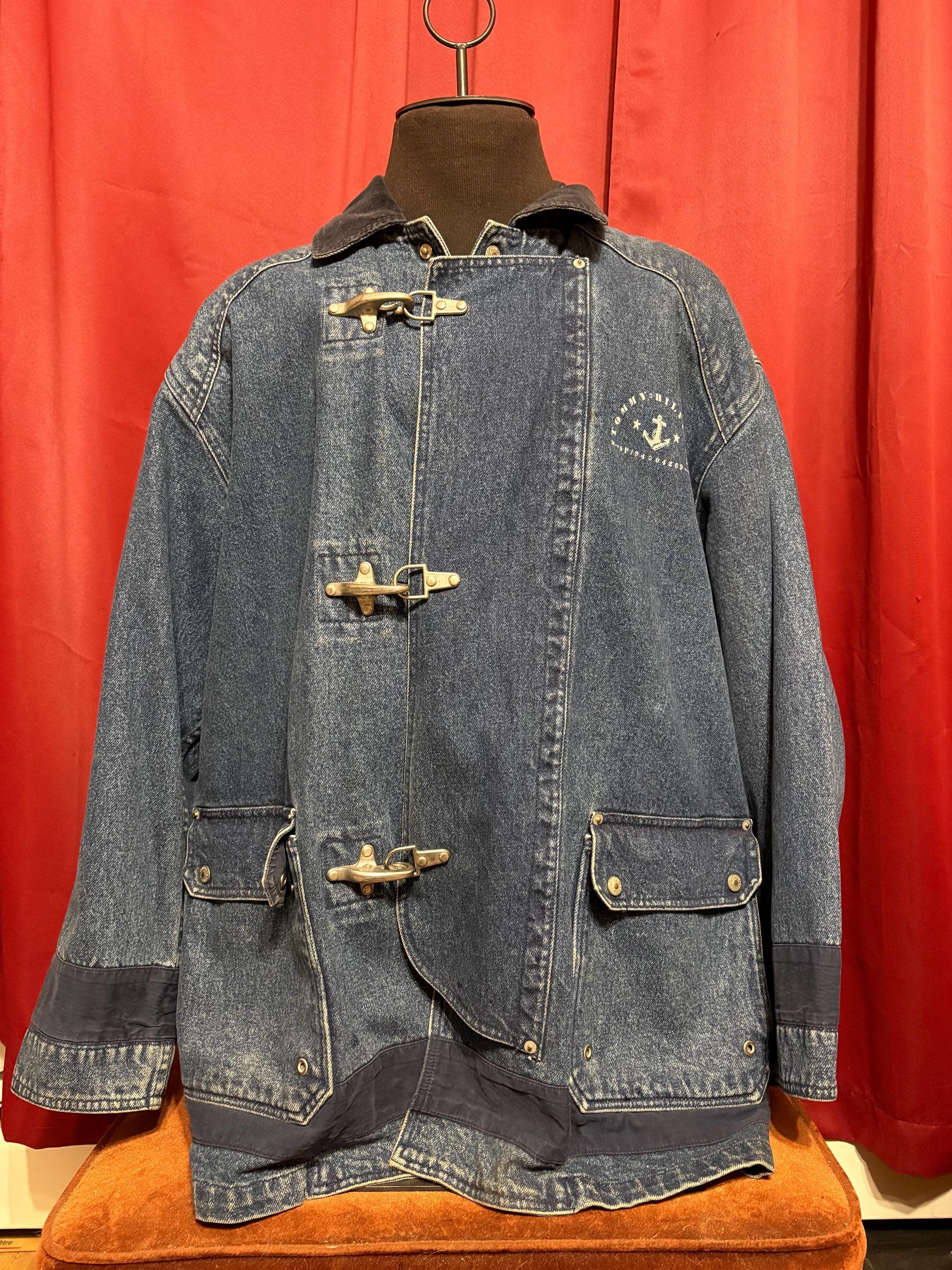 ジャケット・アウター 90s Vintage MADE IN ITALY FIREMAN JACKET Vintage Tommy Hilfiger Fireman's Jacket Denim 90s Grail - Etsy