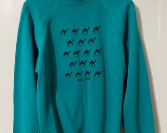 Vintage Saudi Arabia Crewneck Sweatshirt 18 Camels 90s USA