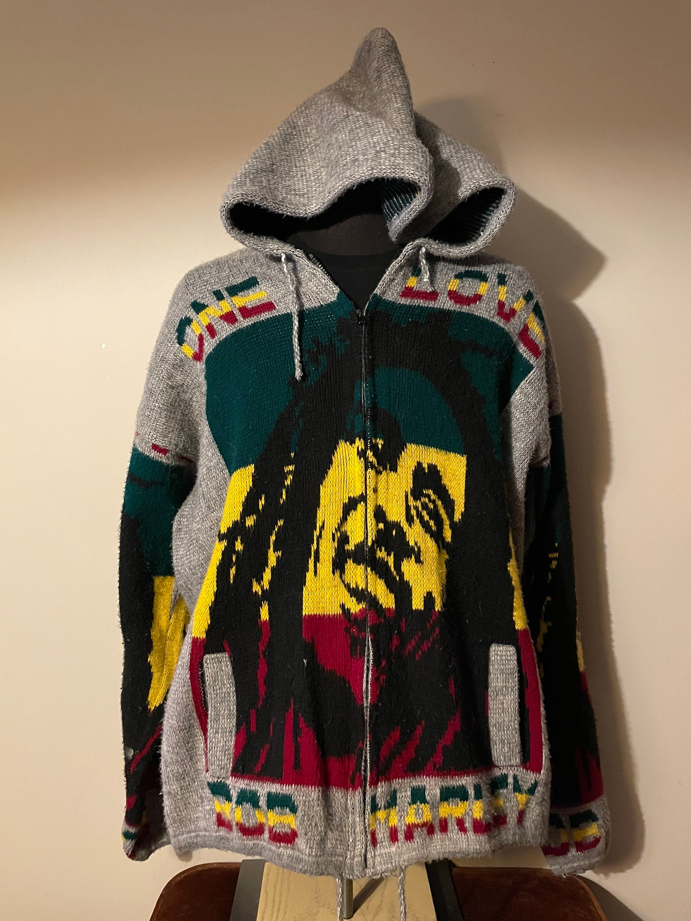 Vintage Bob Marley Hoodie One Love Tejidos Ruminahui Ecuador 新入荷 VINTAGE BOB MARLEY SWEATSHIRT スウェット