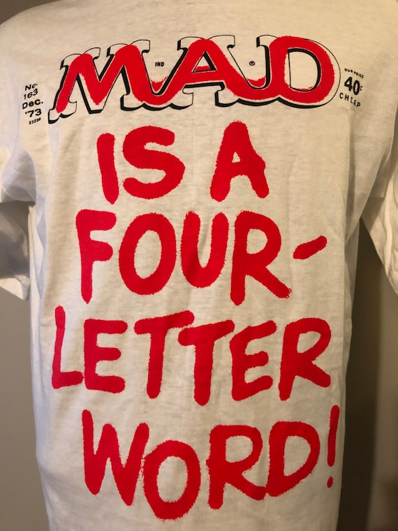 Vintage MAD Magazine Shirt Mad Is A Four Letter Word View 2