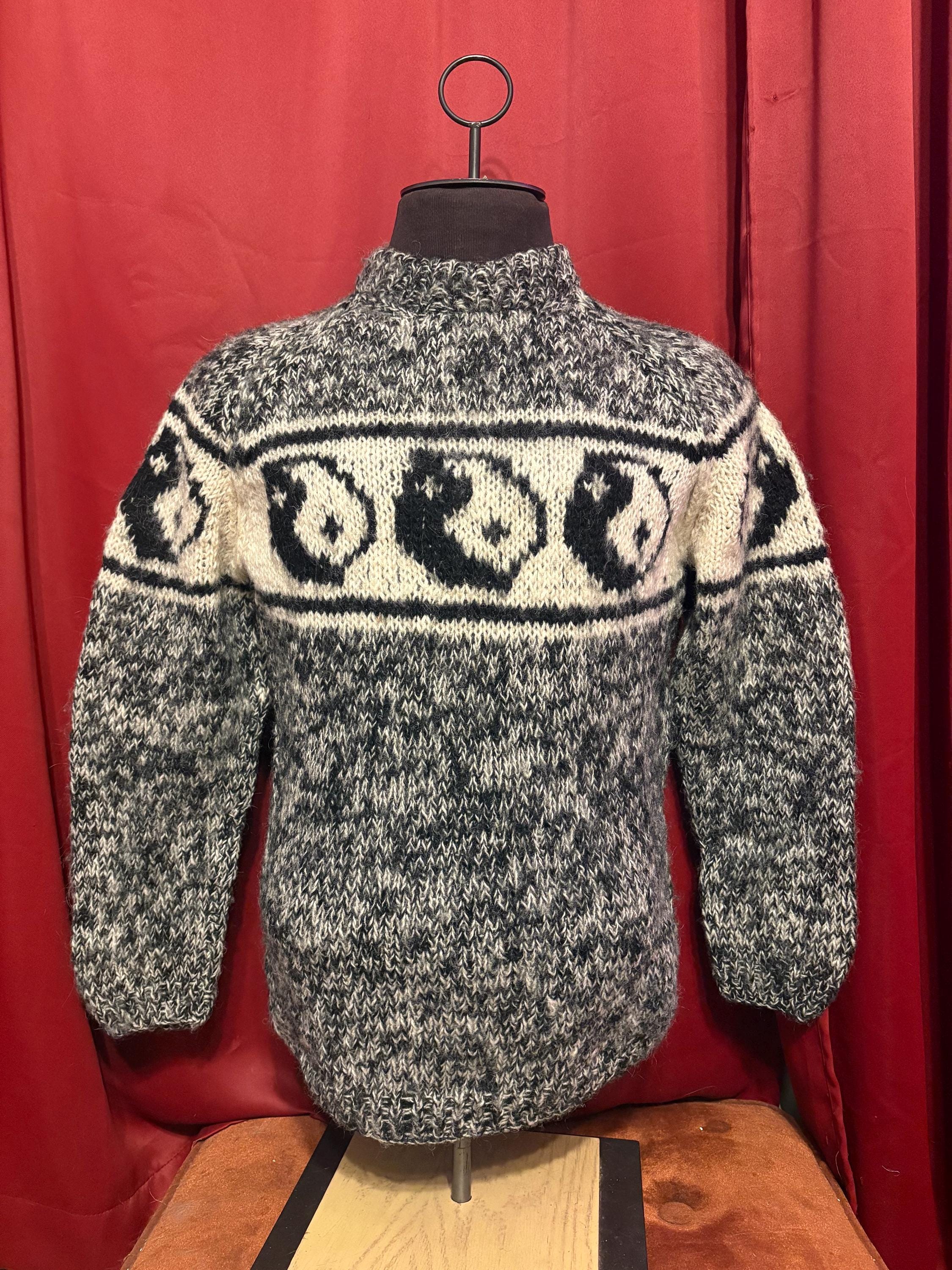 Vintage Yin Yang Sweater 90's Handmade Boho Chic Cozy Wool - Etsy