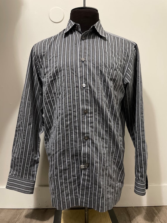 Vintage Issey Miyake Shirt Button Up Striped Desi… - image 1
