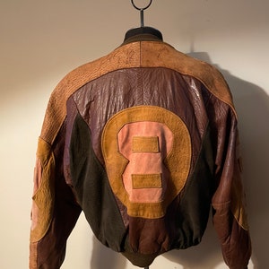 Vintage Eight Ball Leather Jacket Michael Hoban style 8 Ball