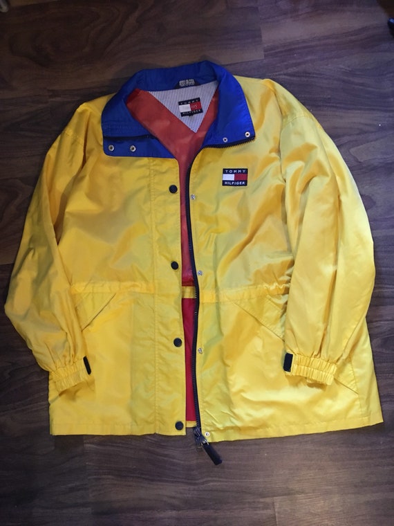 yellow tommy hilfiger windbreaker jacket