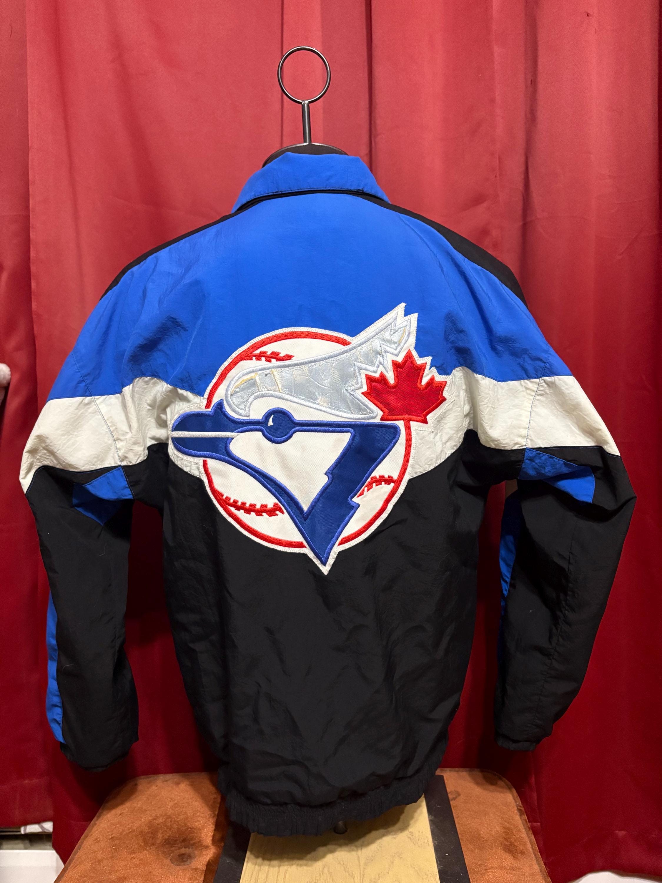 MLB トロントブルージェイズのサテンジャケット XL 90年代 Vintage Toronto Blue Jays Jacket 90's MLB Windbreaker Big Logo