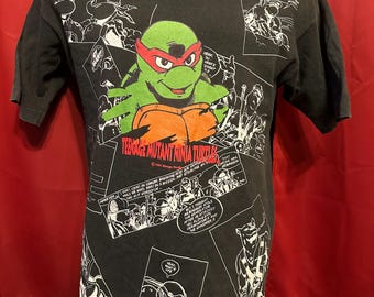 Vintage Teenage Mutant Ninja Turtles Tshirt 90’s Comic Cartoon Streetwear Grail Raphael TMNT
