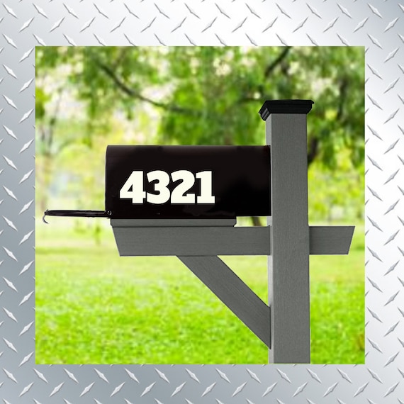 Mailbox Reflective Numbers Decals Mailbox Reflective Digits Etsy