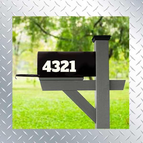 Mailbox Reflective Numbers Decals, Mailbox Reflective digits, mailbox numbers, mailbox address decals, address stickers