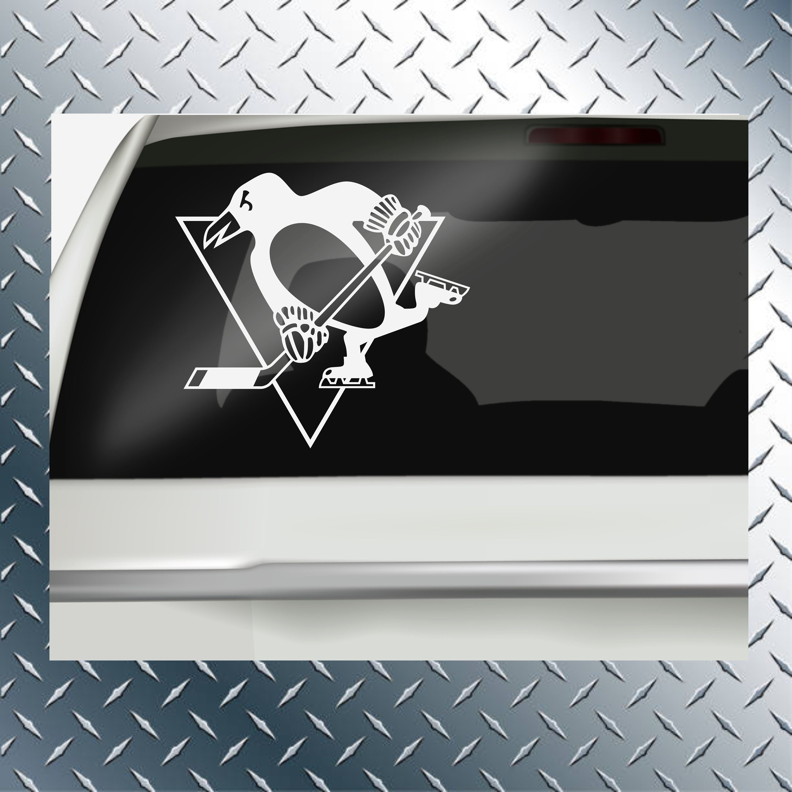 Penguins Car Decal, Hockey Decal, Vehicle Window Decal