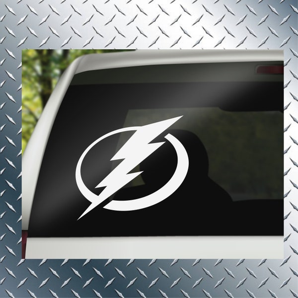 Lightning Car Decal, Hockey Decal, Vehicle Window Decal