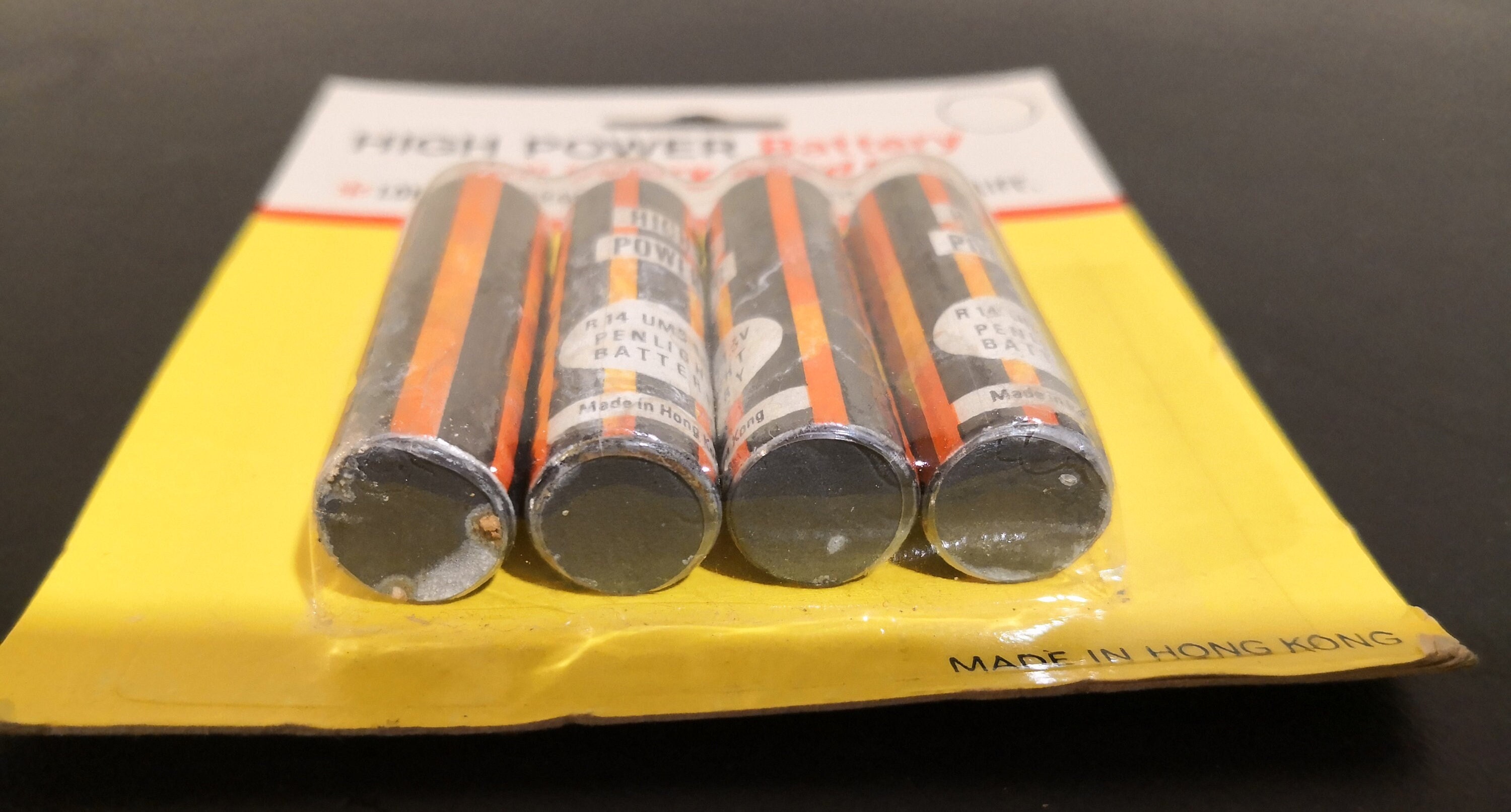 Vintage 1960s R14 UM3 Penlight Battery Made in Hong Kong NOS Sealed