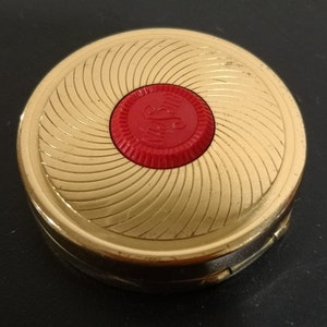 Vintage COTY mini brass compact powder box NOS -- 53A