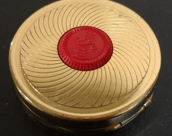 Vintage COTY mini brass compact powder box NOS -- 53A