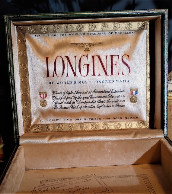 Vintage Green Longines Wooden watch box Rare - image 8