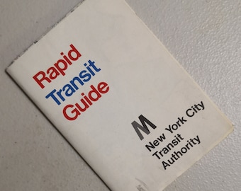 1968-1969 Revised New York City Subway NYCTA Rapid Transit 16x19 Map Rare -- 200A