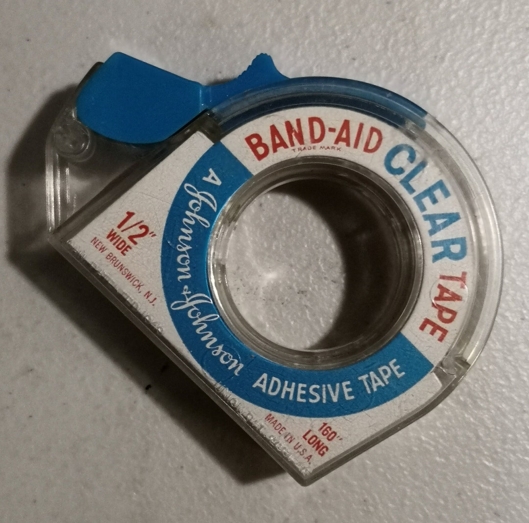 Vintage 1/2 Johnson & Johnson Adhesive Tape Bandaid Clear Tape NOS