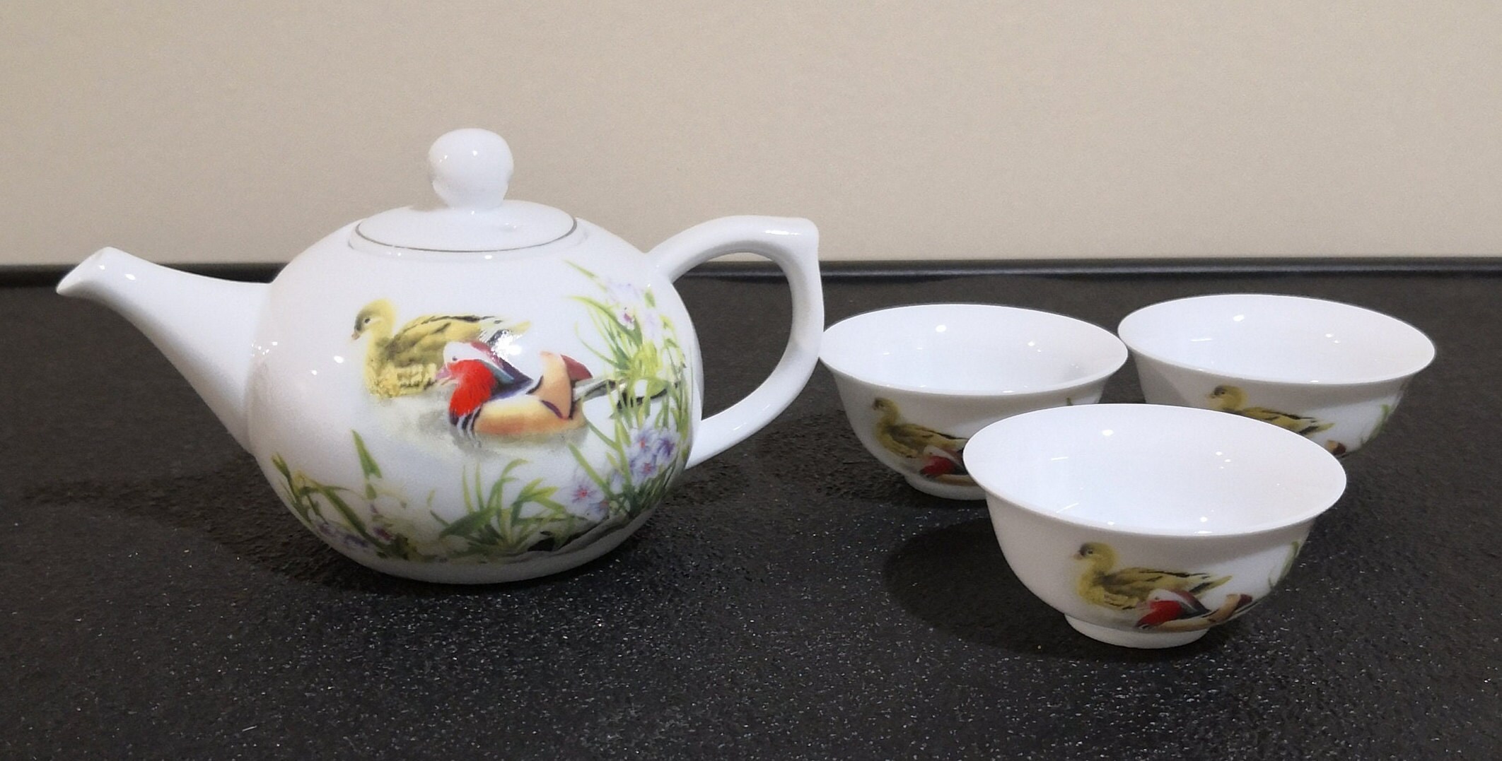 Vintage Porcelain Teapot and Cup Set -- 708A - Etsy