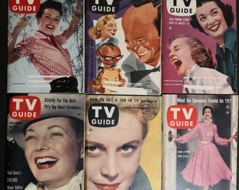 1957 TV Guide Magazine lot of 6 -- 907A