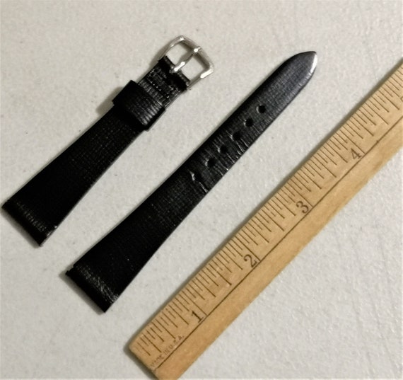 18mm Kreisler Black  Stainless Buckle Vintage Lea… - image 3