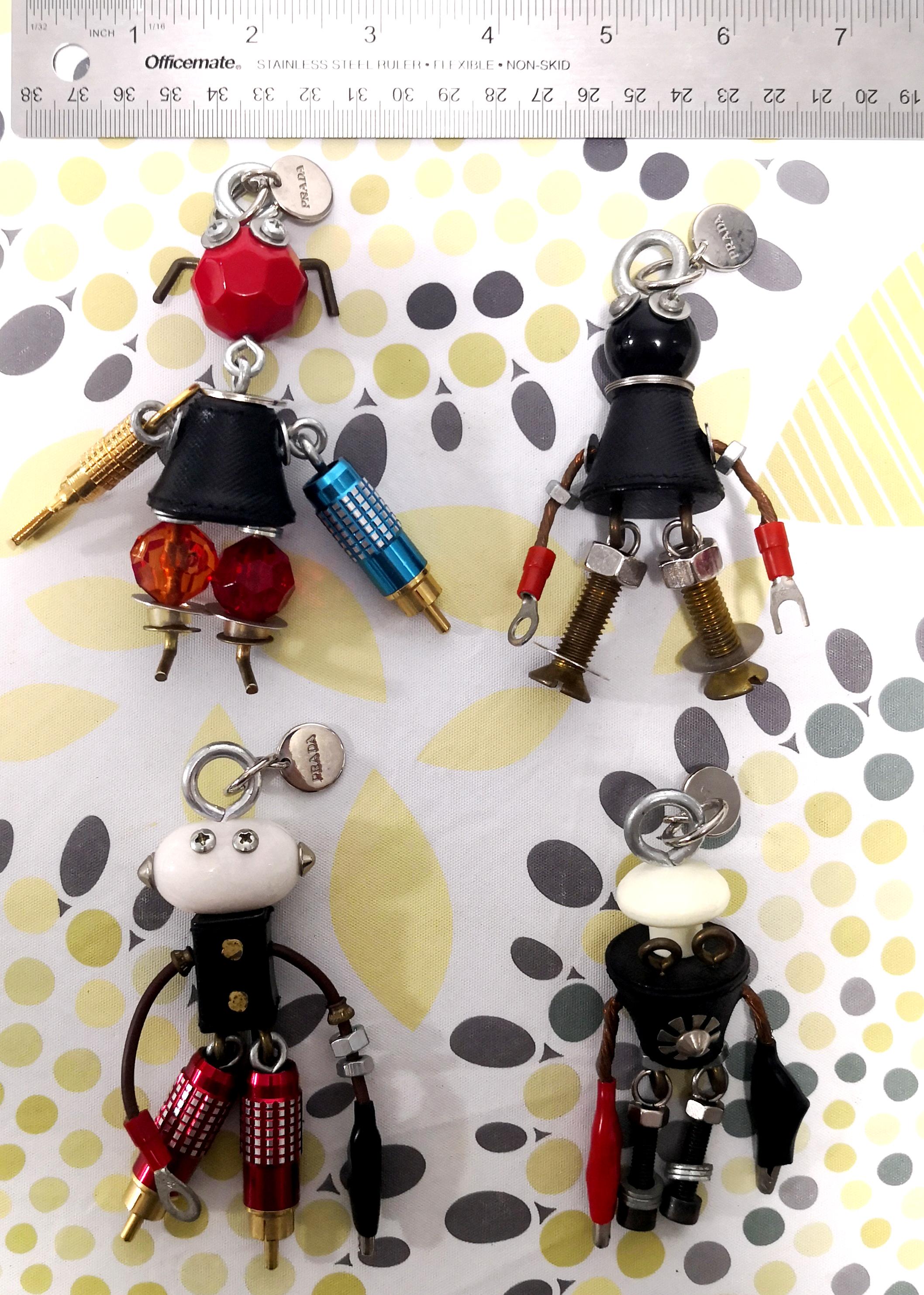PRADA キーホルダー Authentic Prada Robot Key Holder / Charm Lot of 4 -- #15 - Etsy