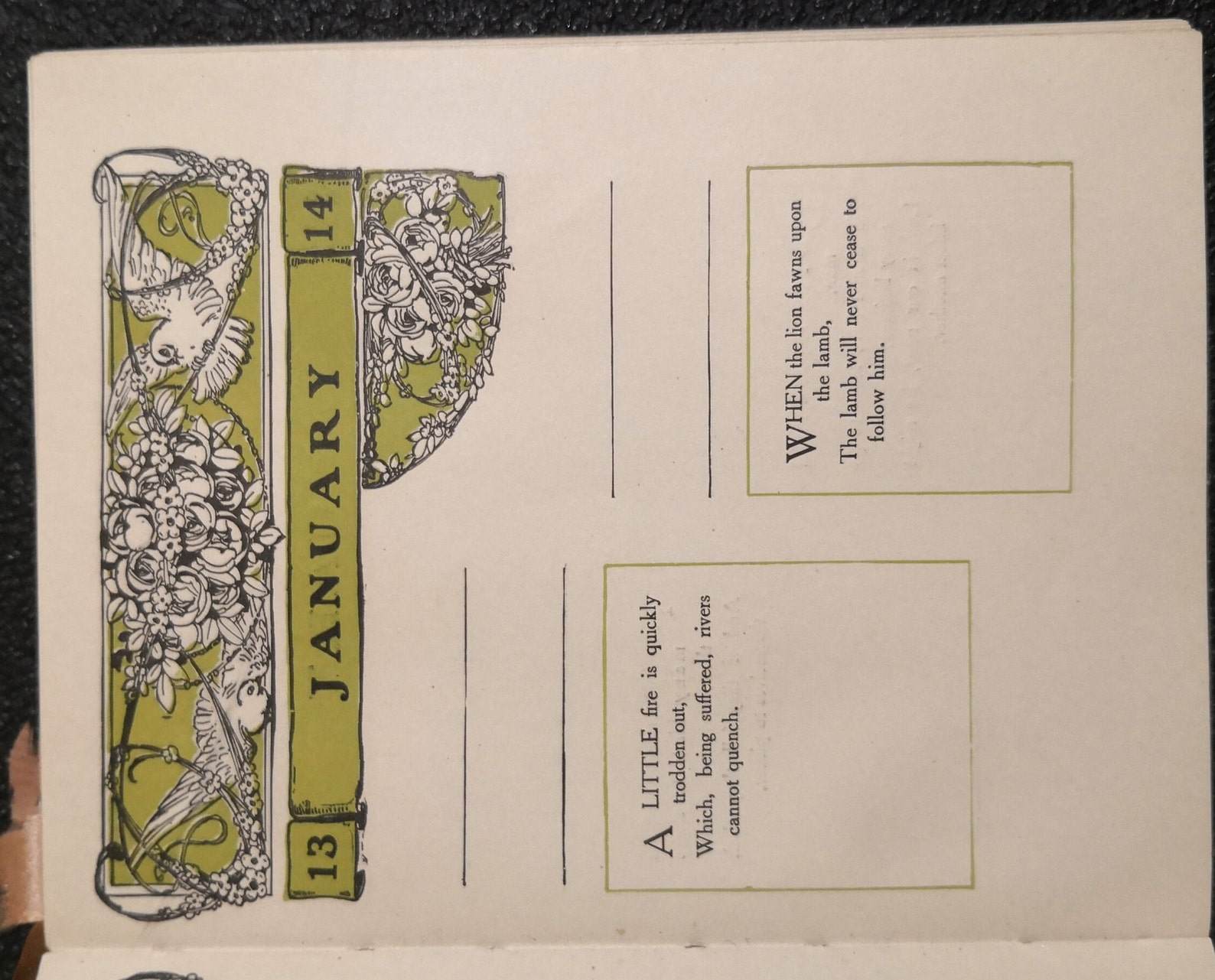 1906 Shakespeare Birthday Book Publisher Dodge Publishing Company New