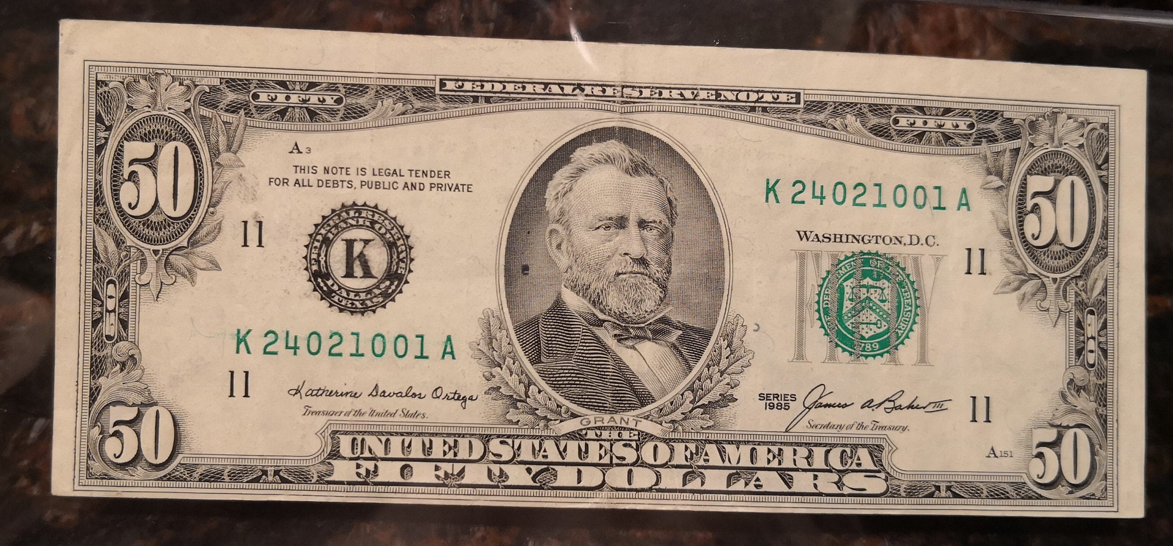1985 50 Bill Error Misaligned Face Printing - Etsy