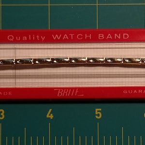 Vintage 1960s Brite Lady&#39;s Expansion Gold Filled Watch Band NOS