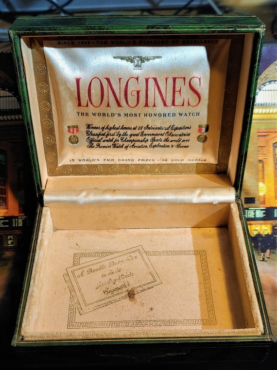 Vintage Green Longines Wooden watch box Rare - image 7