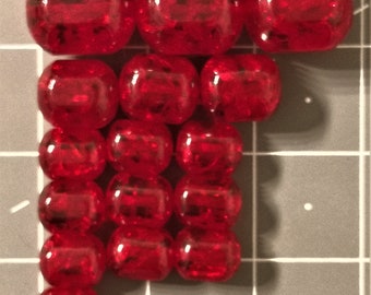 Vintage 1940s Estate found Bakelite Tested Rare Beautiful Red Translucent 16 pieces with total weight approx. 55 grams -- 756A