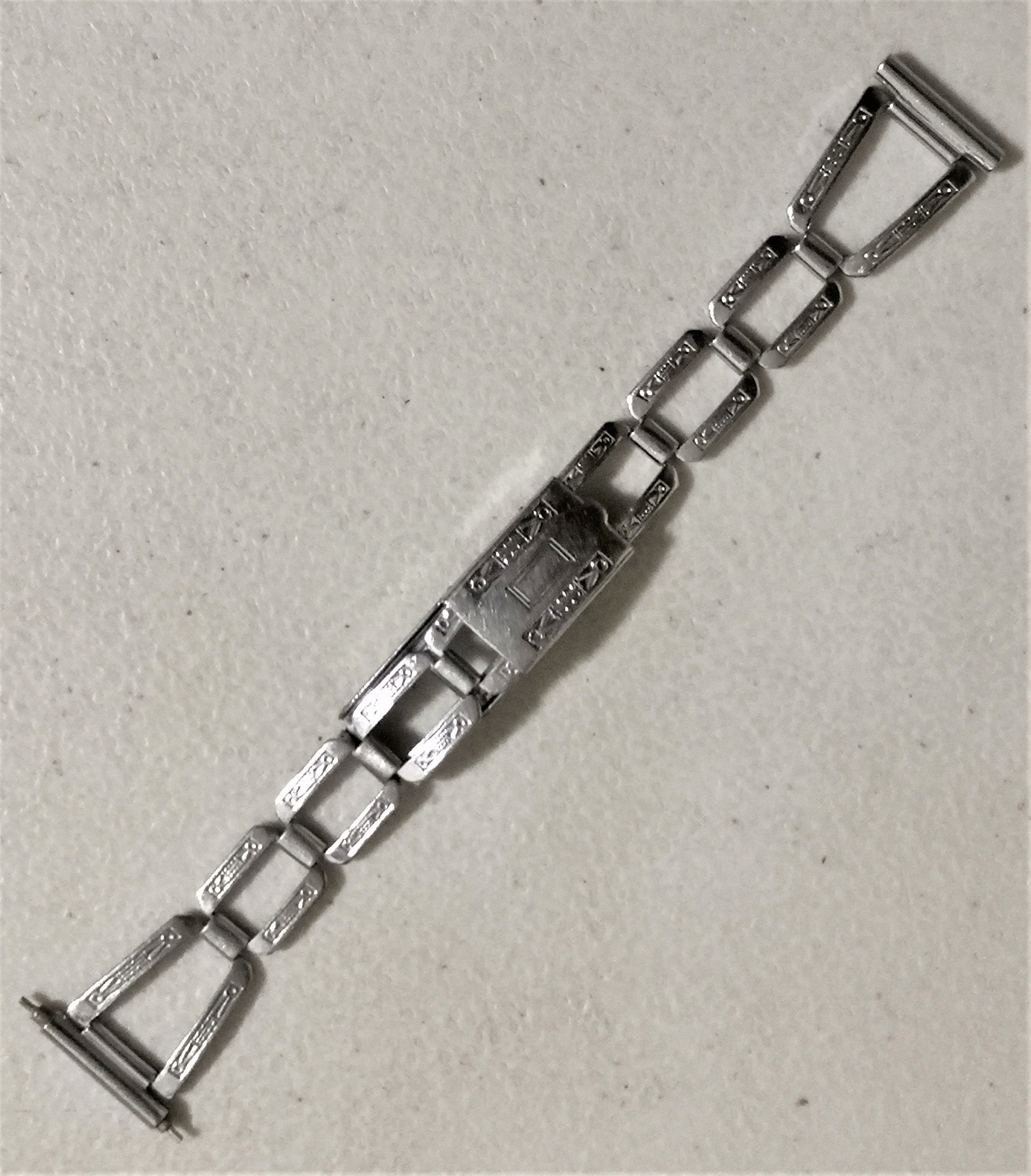 Cinturino Orologio Donna Vintage In Acciaio Espansione Short - Nuovo Vecchio Stock